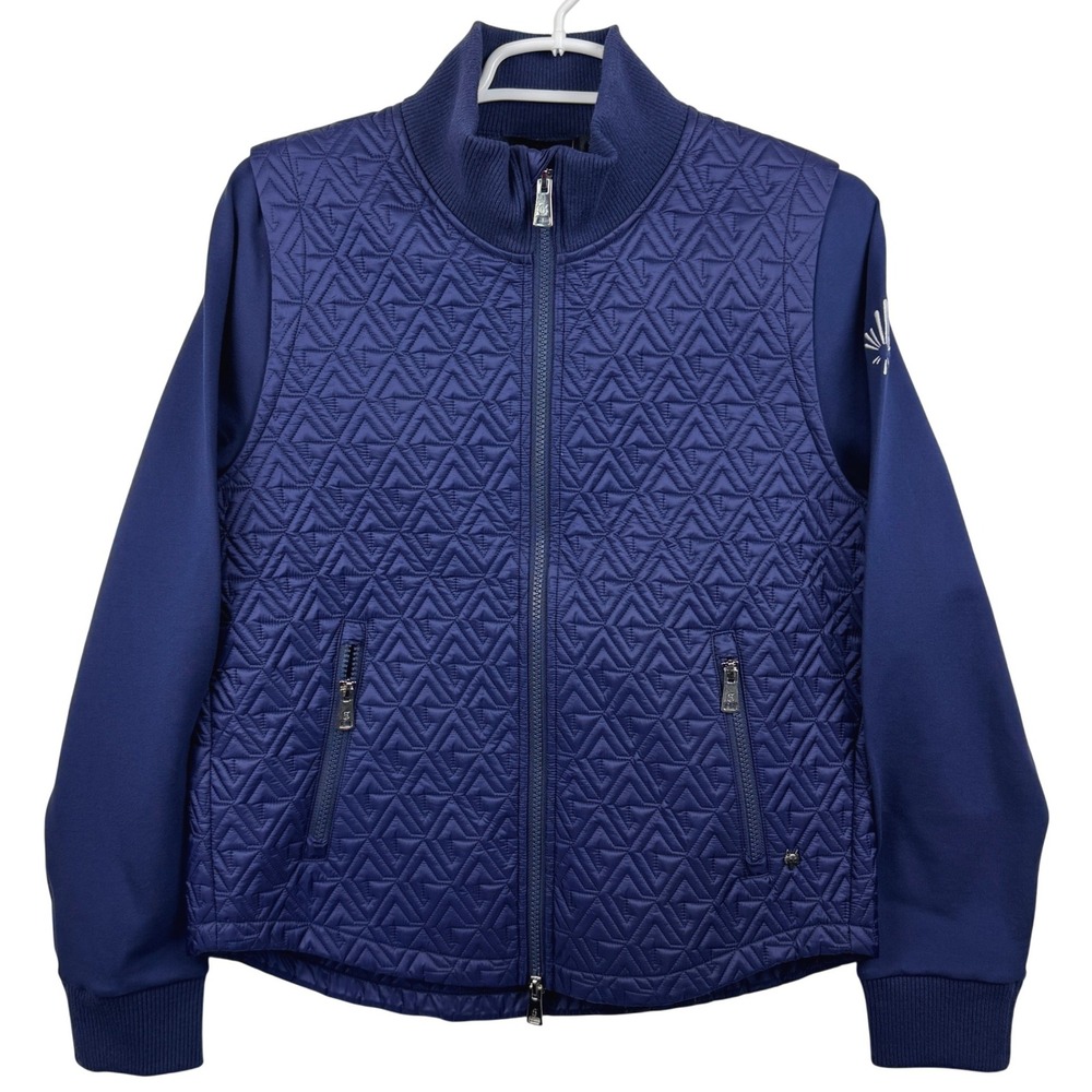 Greyson Leland Jacket Mens Small Maltese Blue Quilted Hybrid‎ Full Zip LSP24068